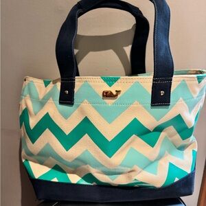 Vineyard Vines Tote Bag in Blue and Cream